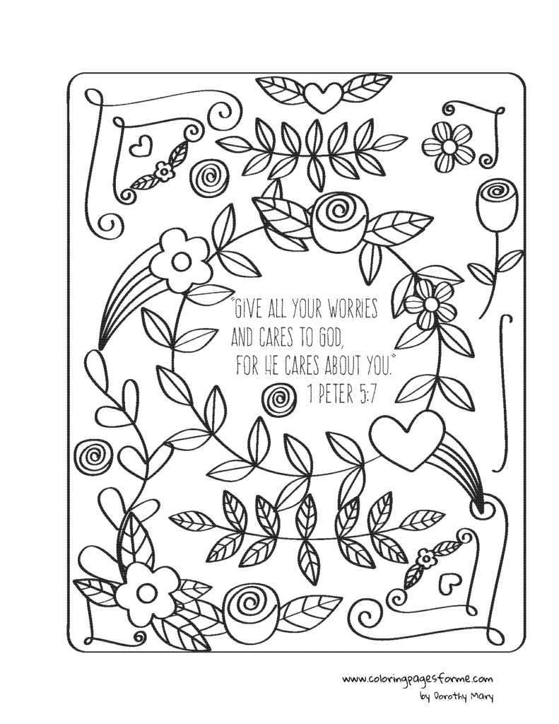 Free and Printable Bible Verses Coloring Pages for Girls