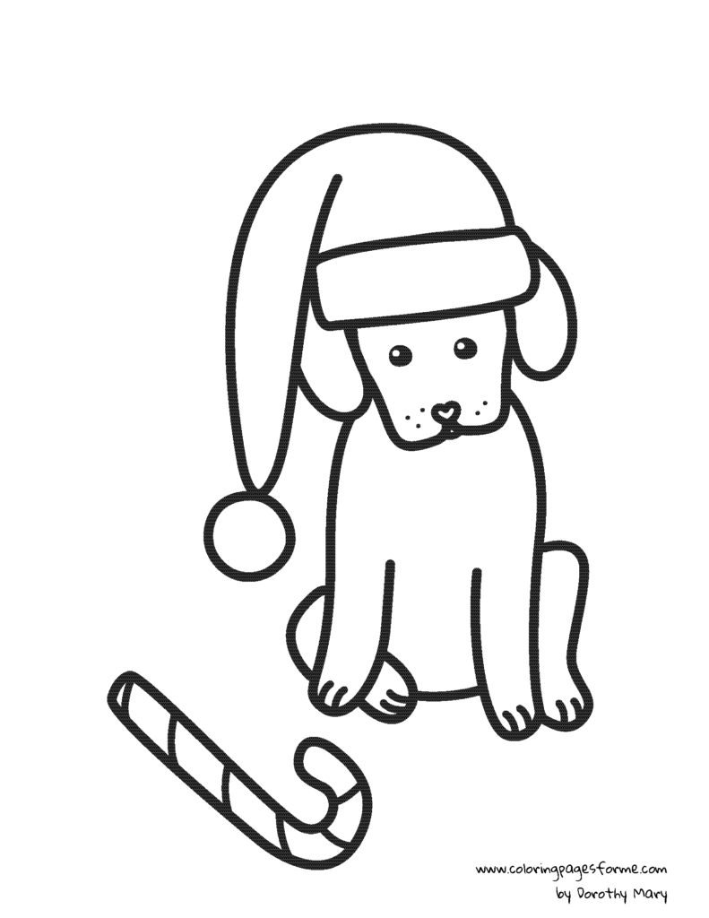 dog in christmas hat