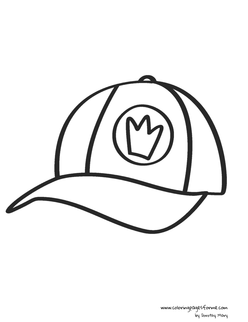 cap coloring page