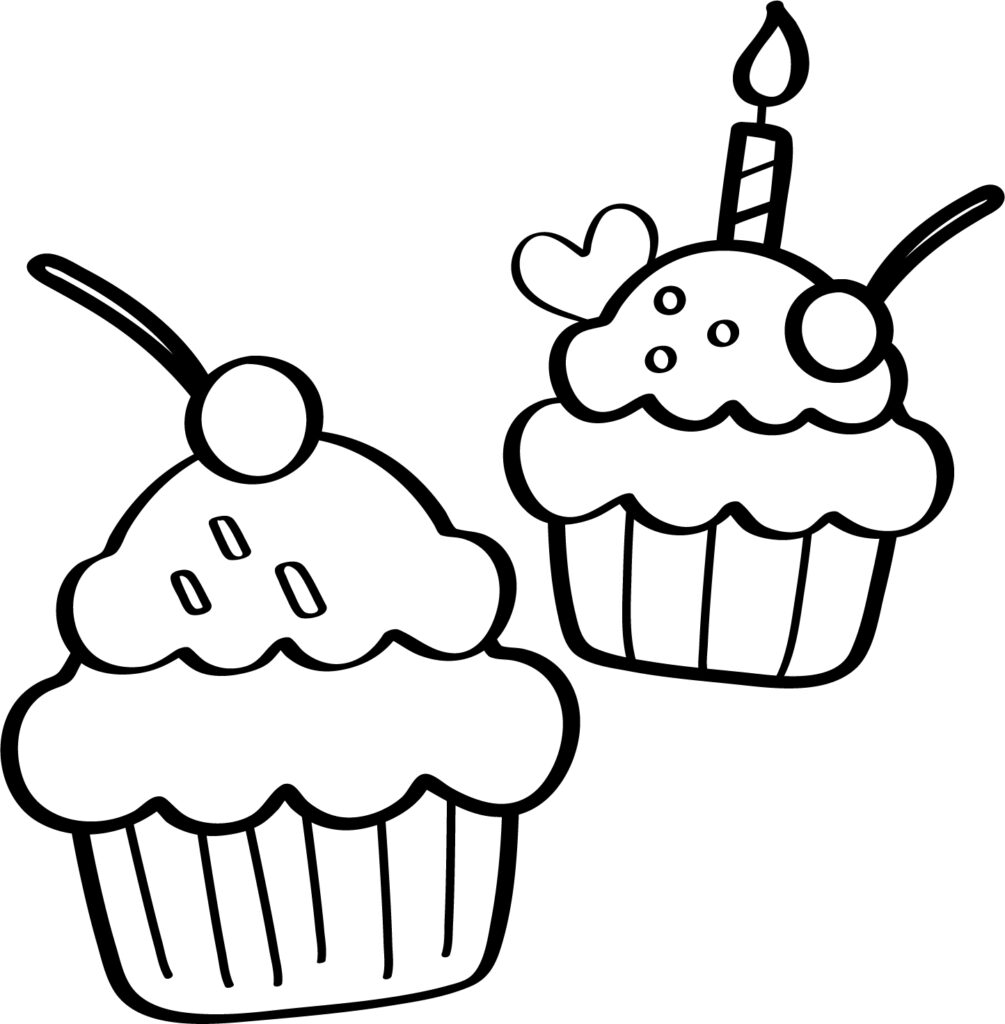 cupcakes coloring page