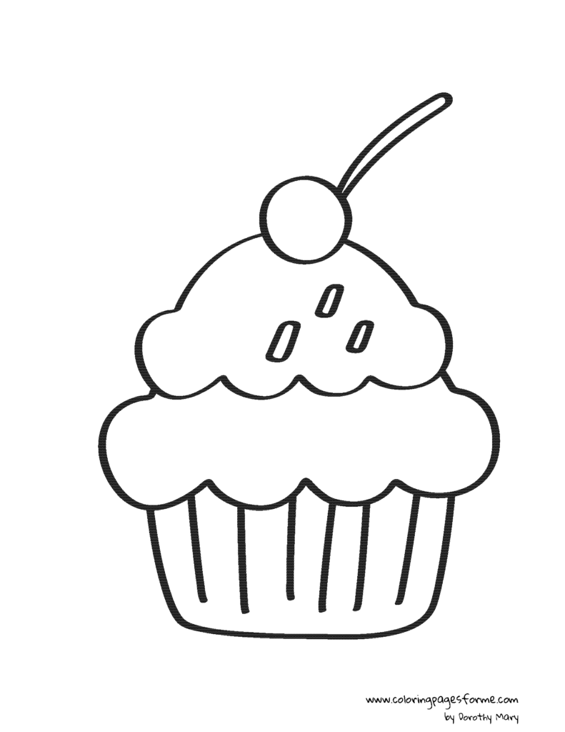 cupcake coloring page