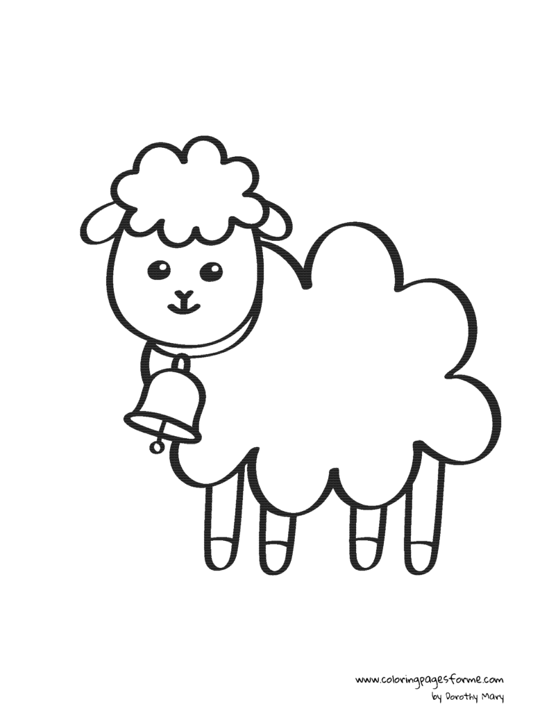 cute sheep coloring page