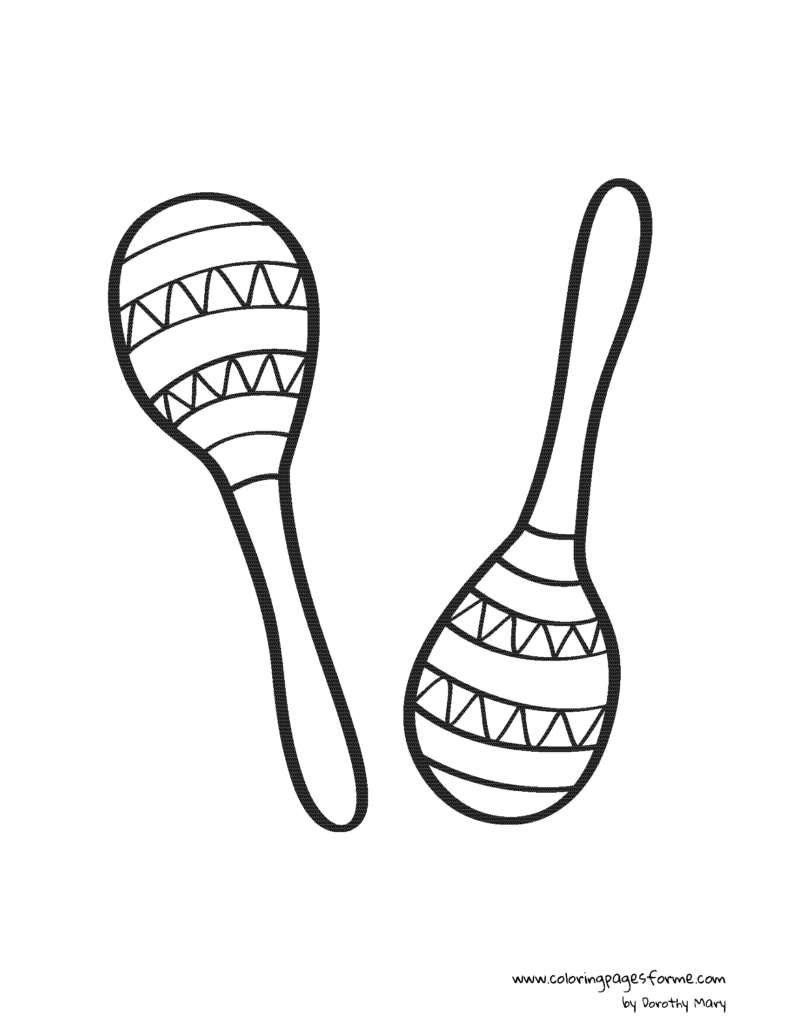 maracas coloring page