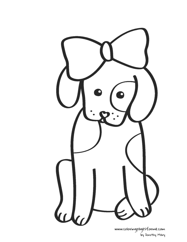 dog coloring page