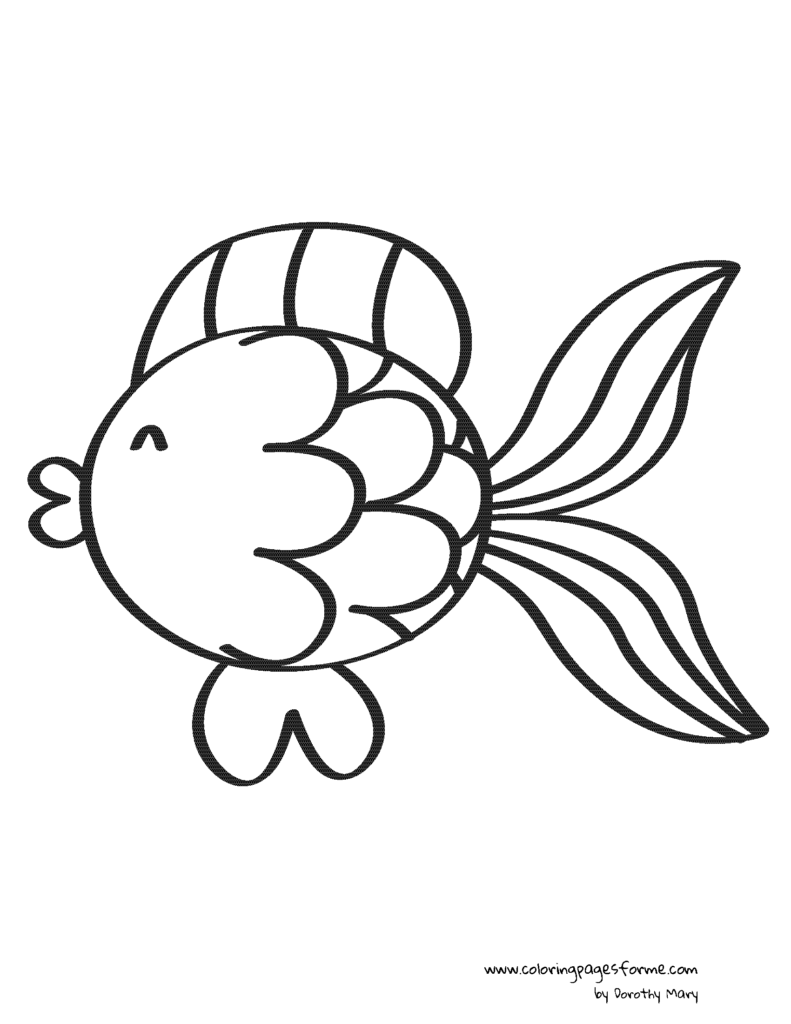 fish coloring page