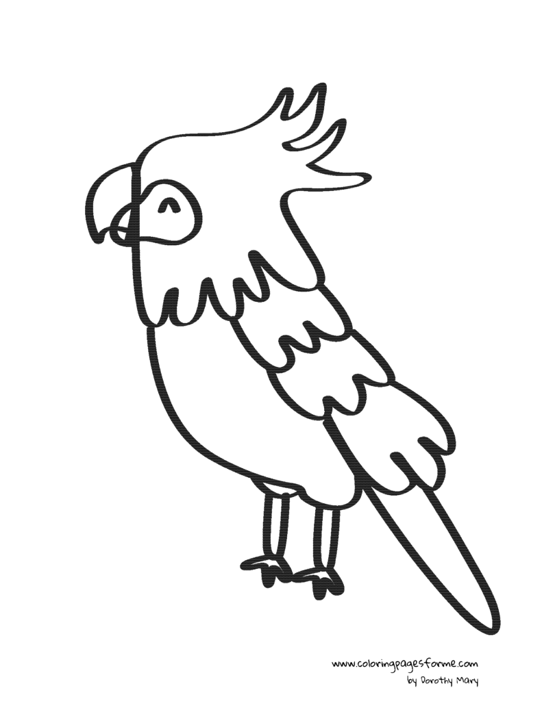 parrot coloring page