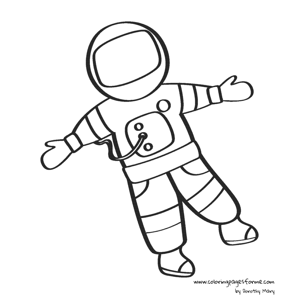 astronaut coloring page