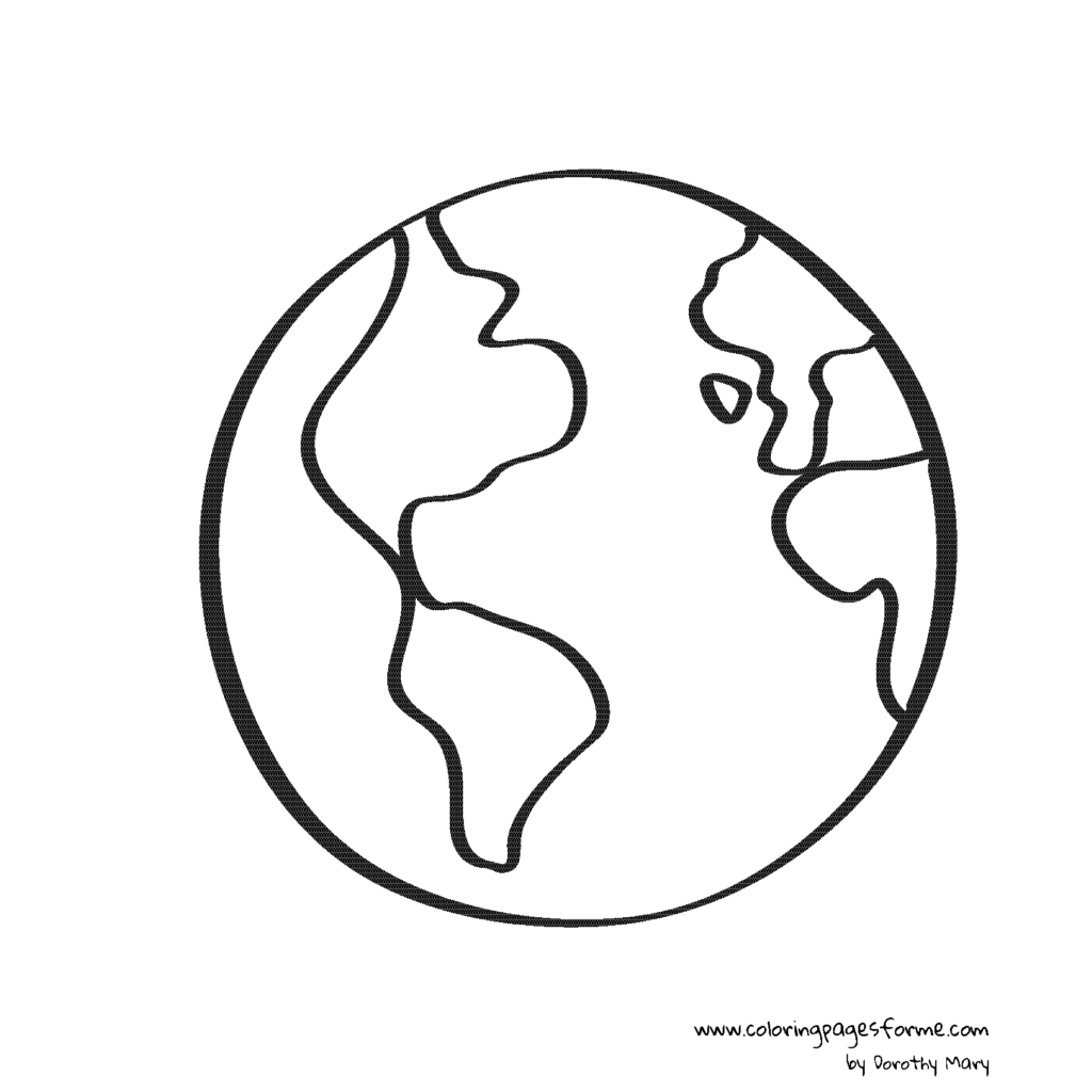 earth coloring page