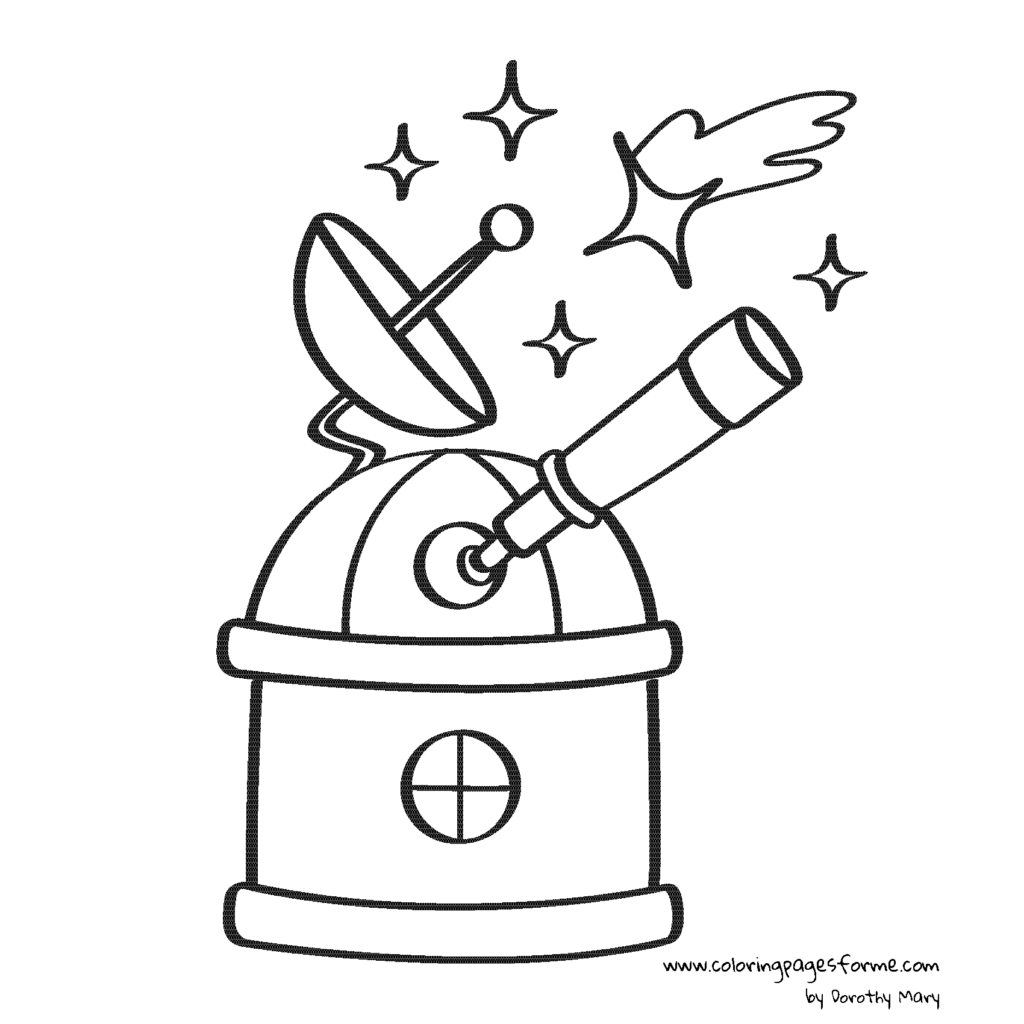 observatory coloring page