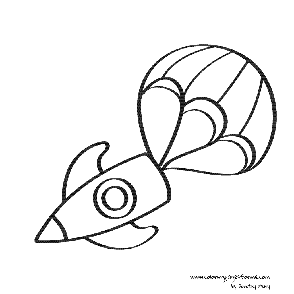 rocket coloring page