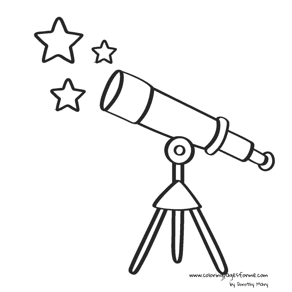 telescope coloring page