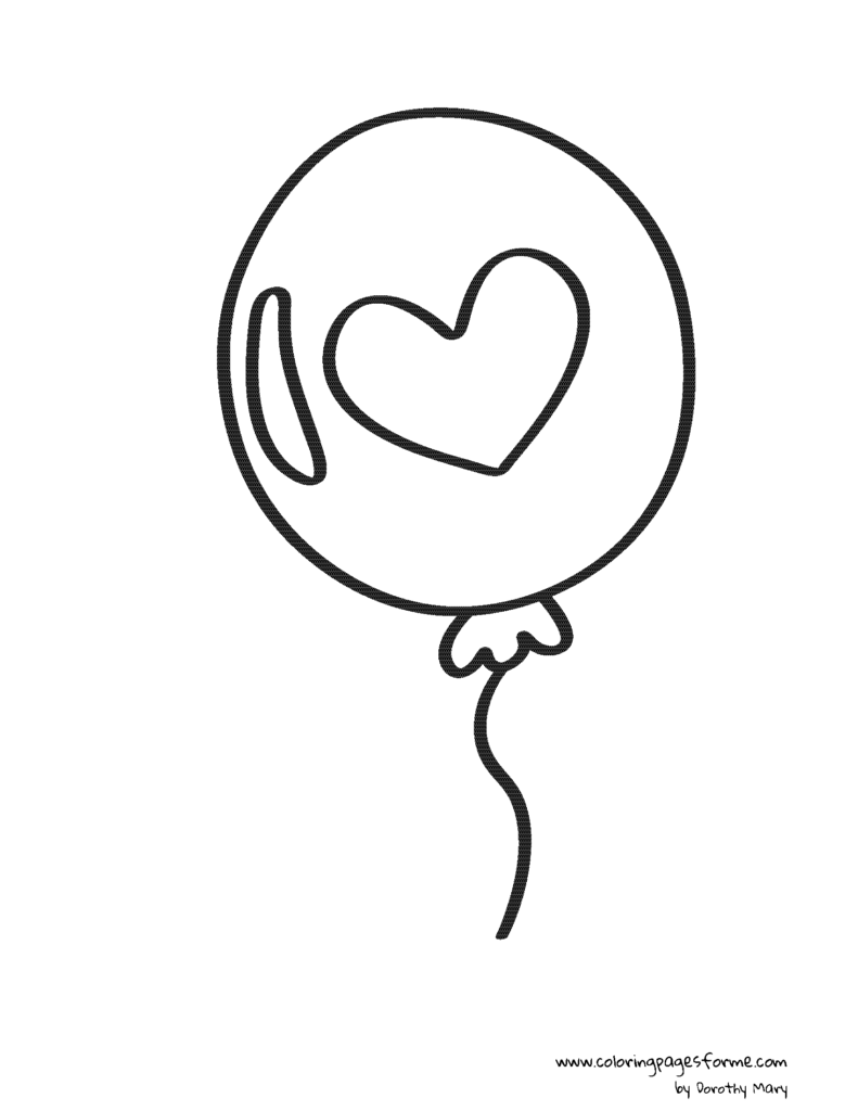 baloon coloring page