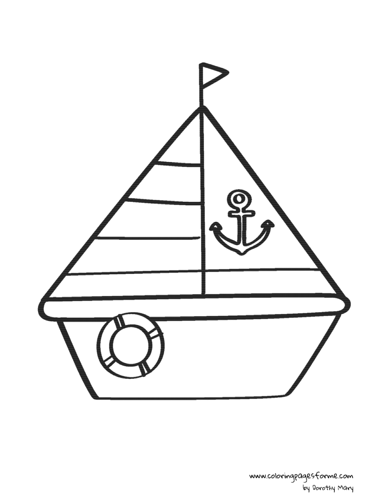 boat coloring page