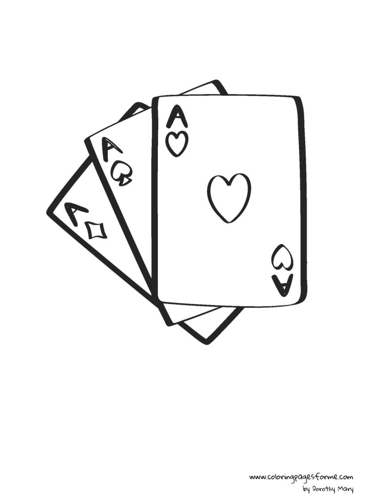 cards coloring page