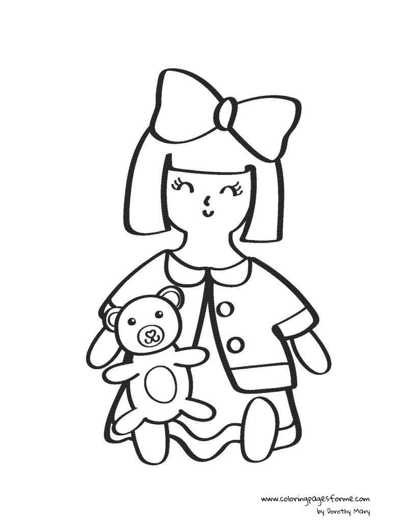 doll coloring page