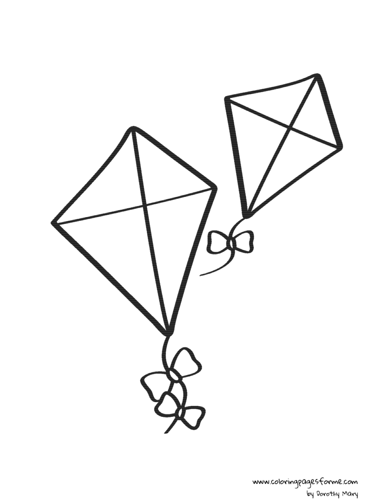 kites coloring page