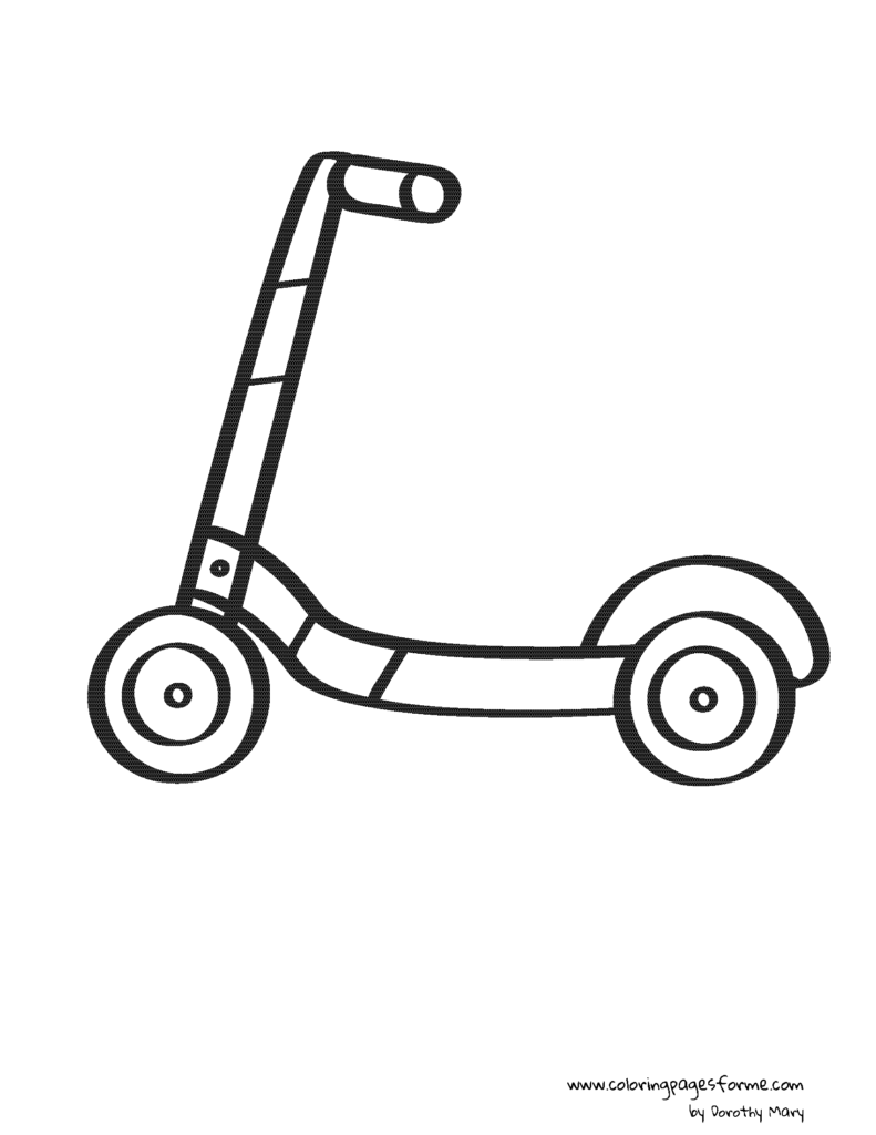 scooter coloring page