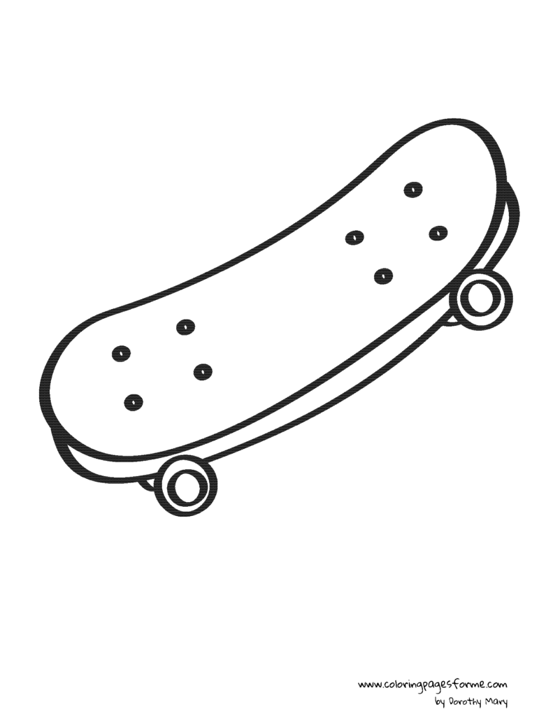 skateboard coloring page