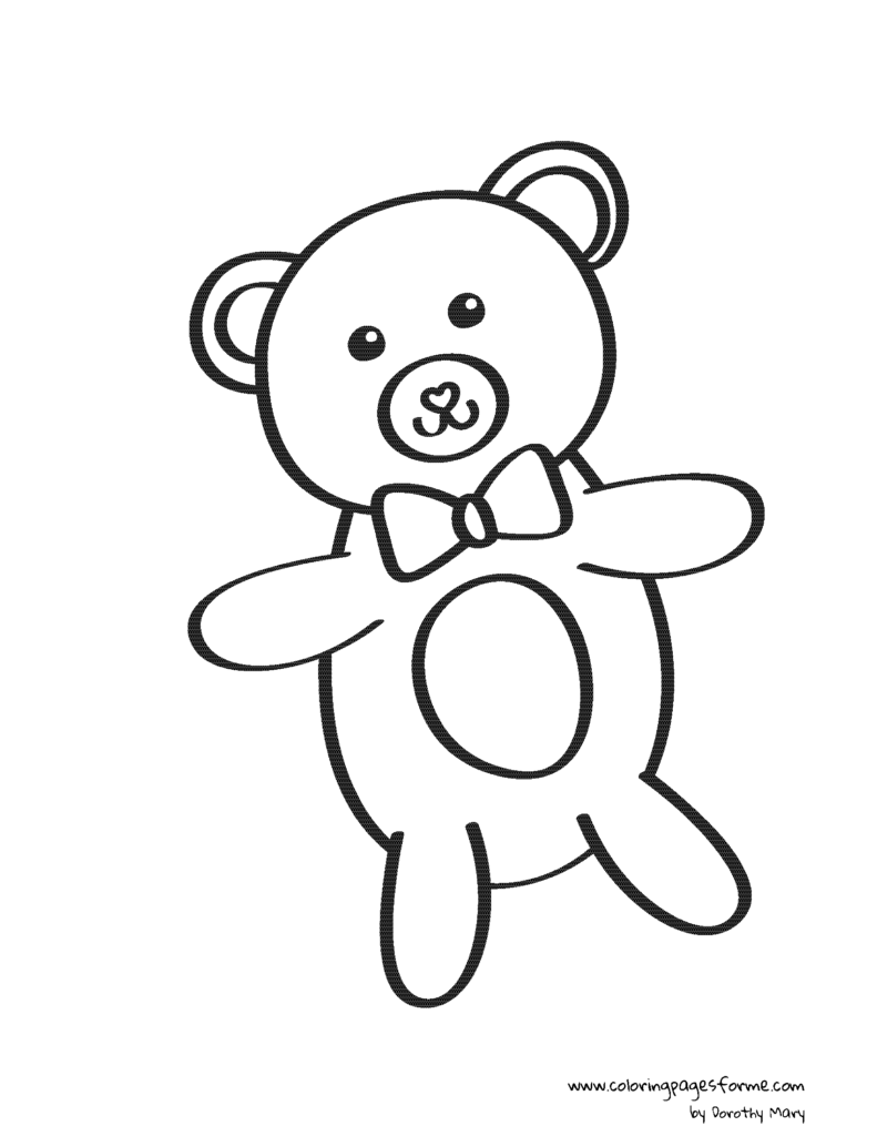 teddy bear colorig page