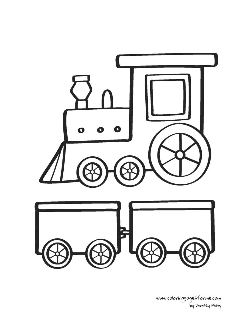 train coloring page