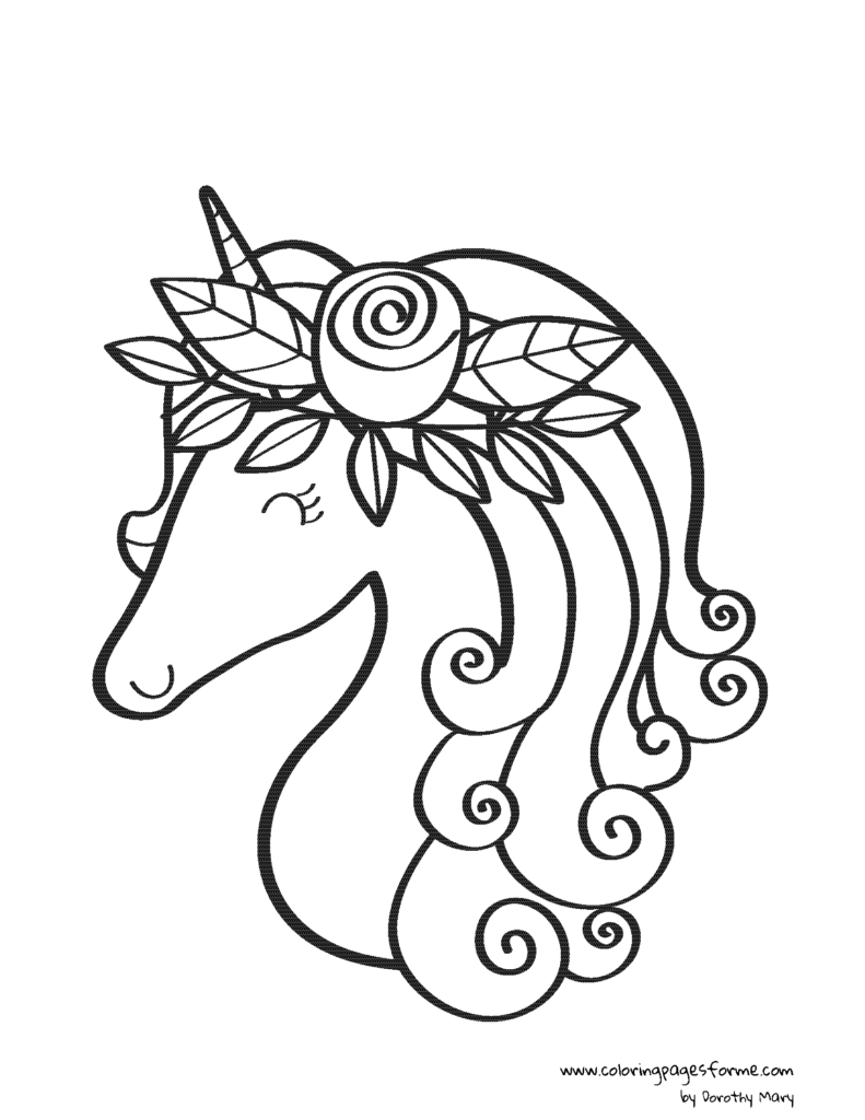 unicorn and flower crown