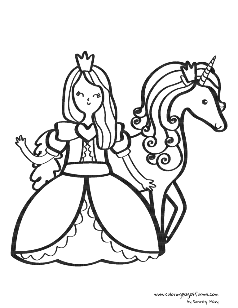 Unicorn Coloring Pages for Kids