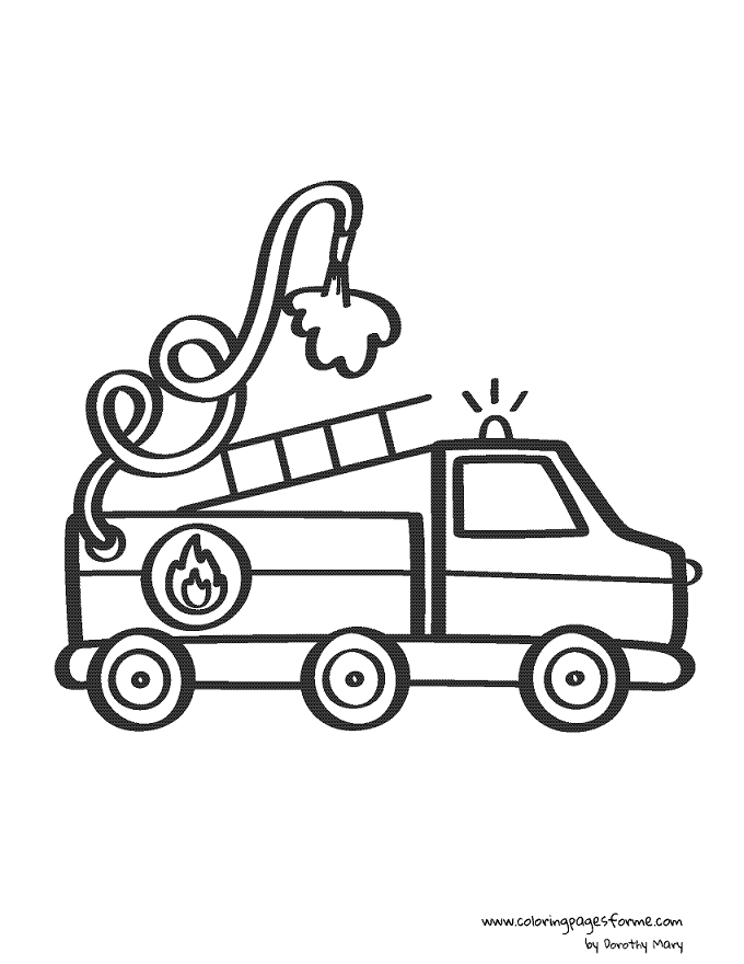 fire truck coloring page