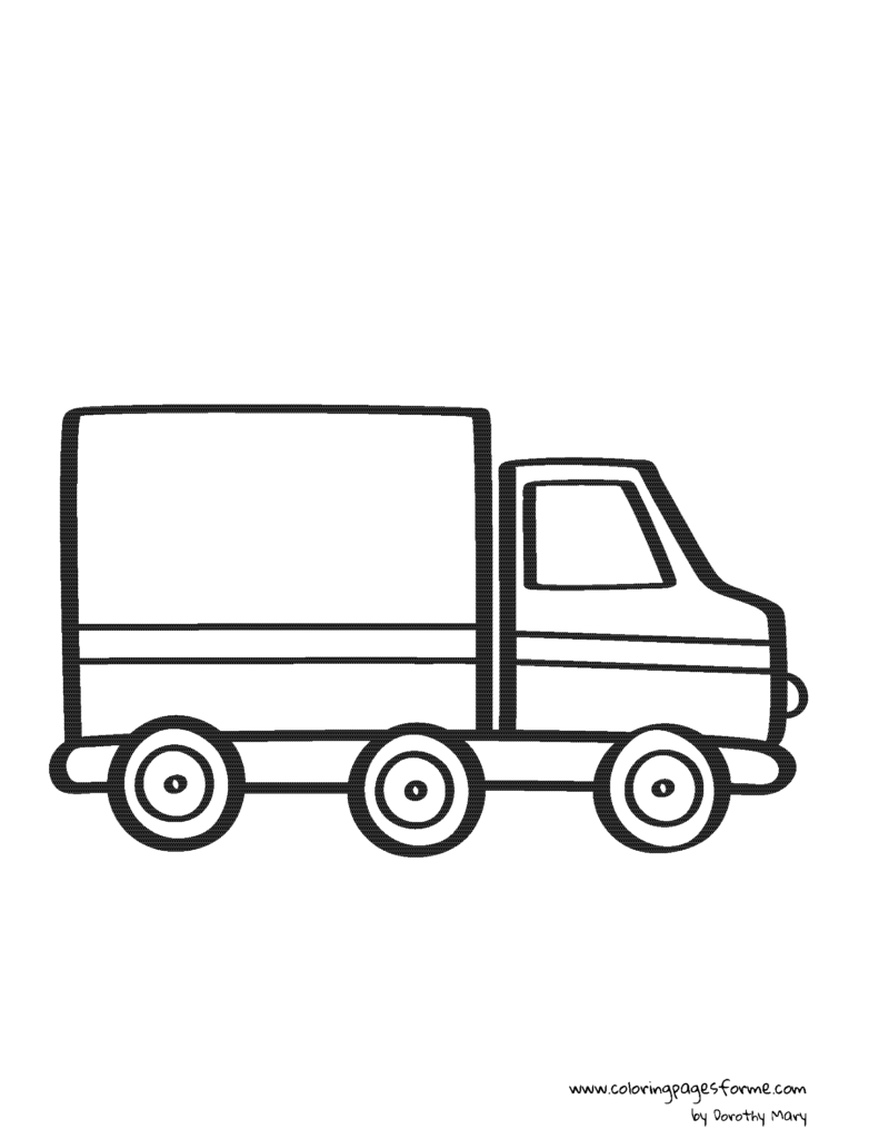 lorry coloring page