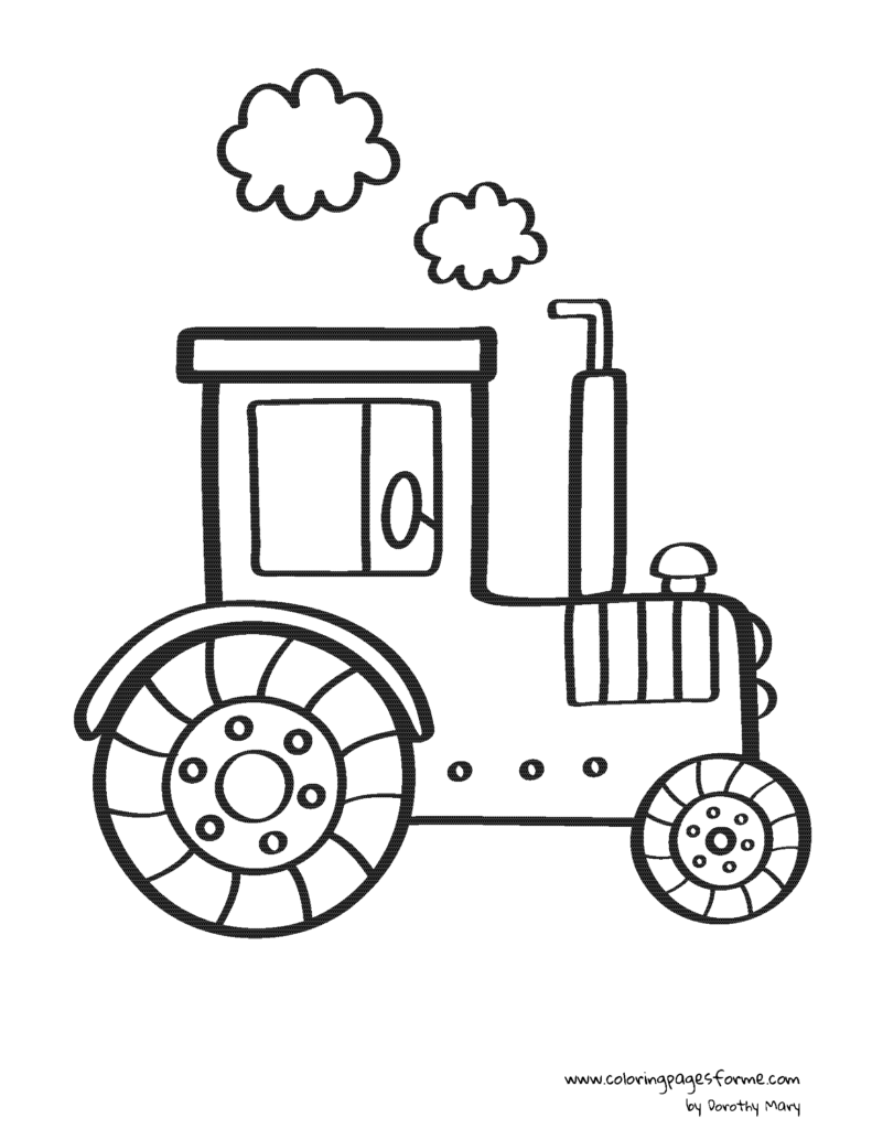 tractor coloring page