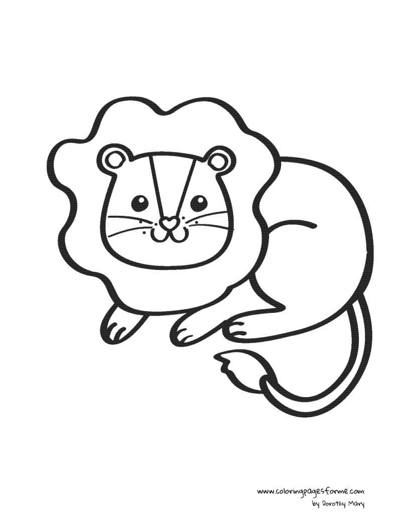 lion coloring page