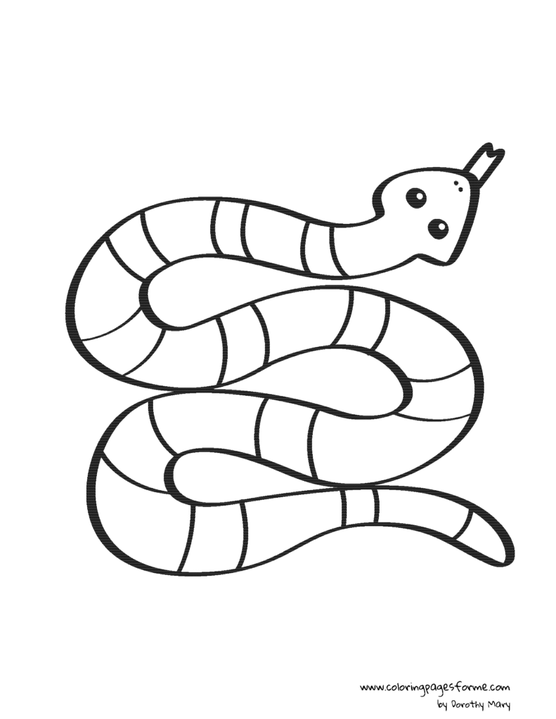 snake coloring page