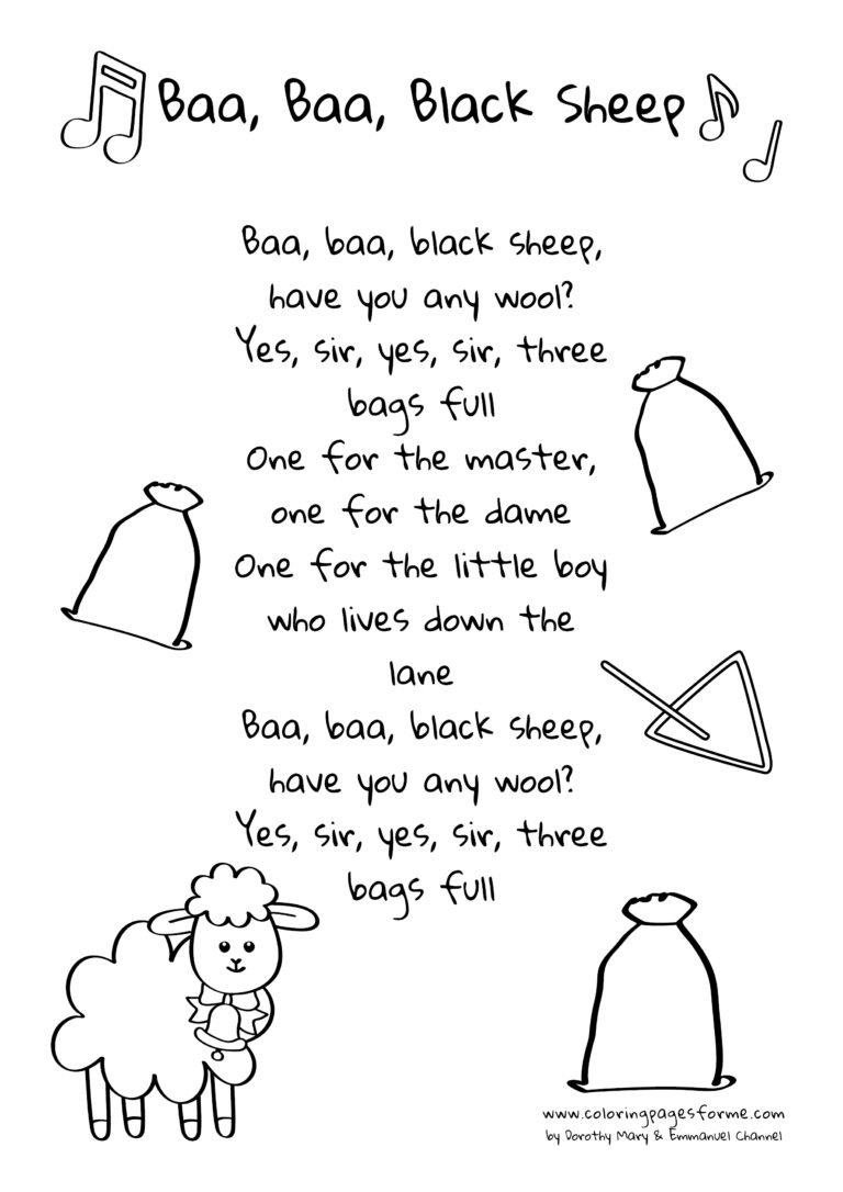 baa baa black sheep song lyrics