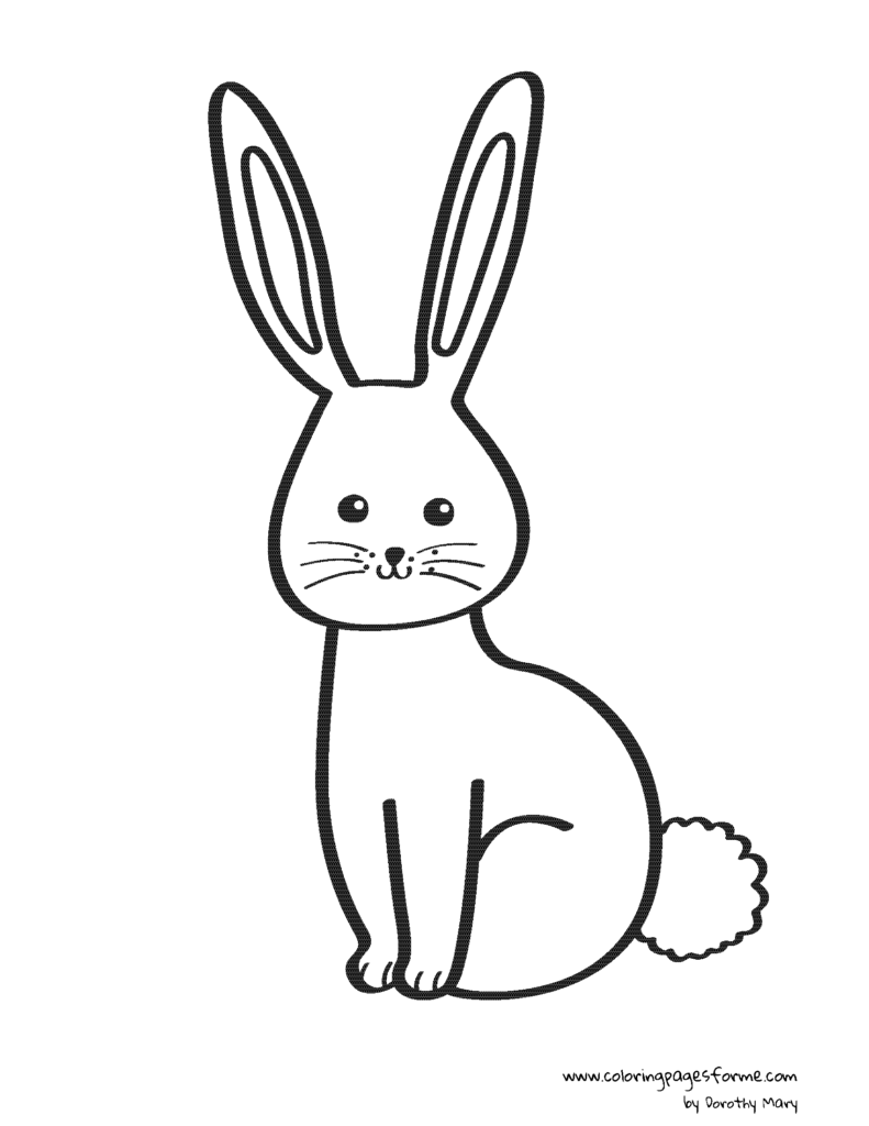 bunny coloring page