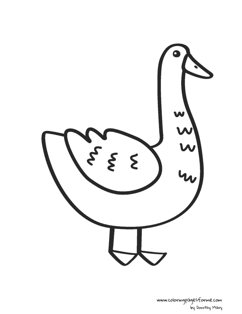 goose coloring page