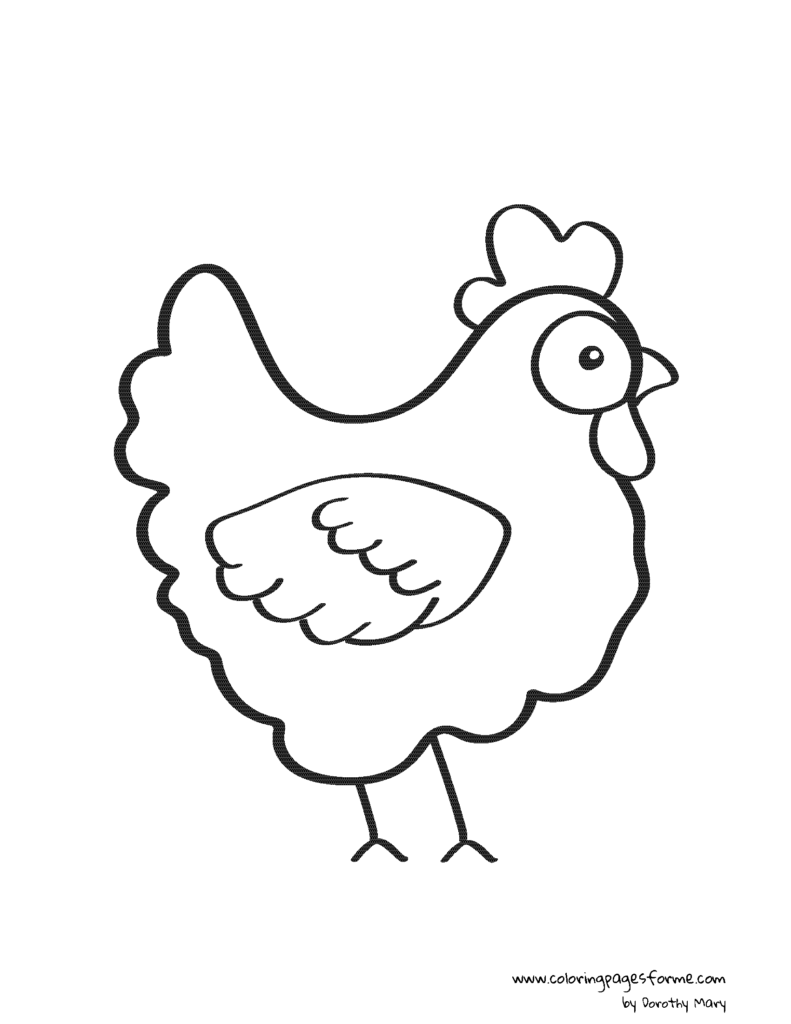 hen coloring page