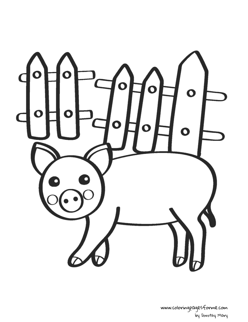 pig coloring page