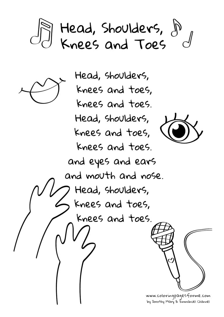 head shoulders knees and toes song lyrics