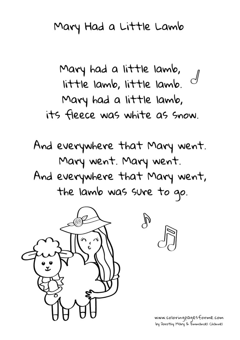 mary had a little lamb song lyrics