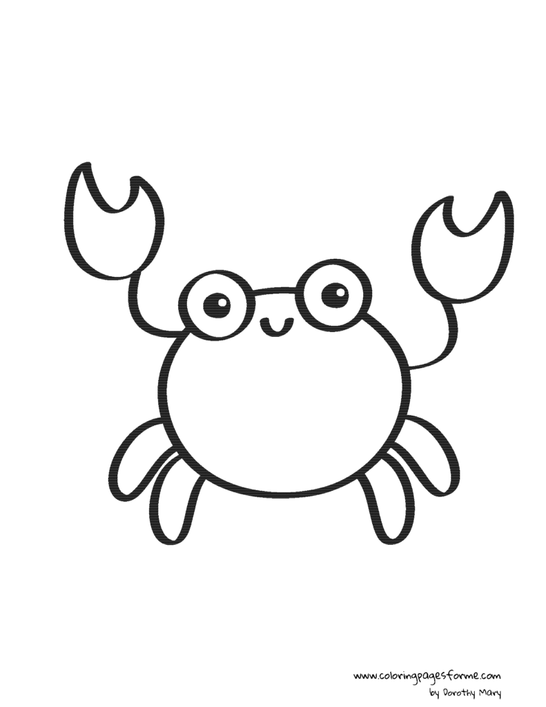 crab coloring page