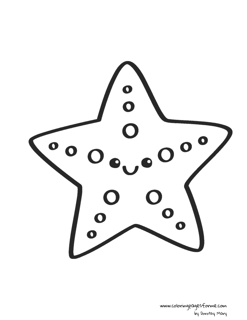 starfish coloring page