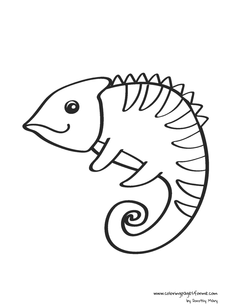 chameleon coloring page