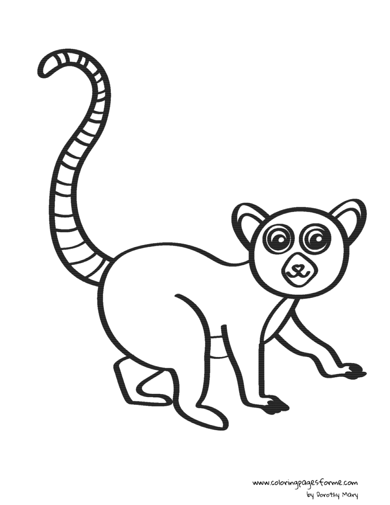 lemur coloring page