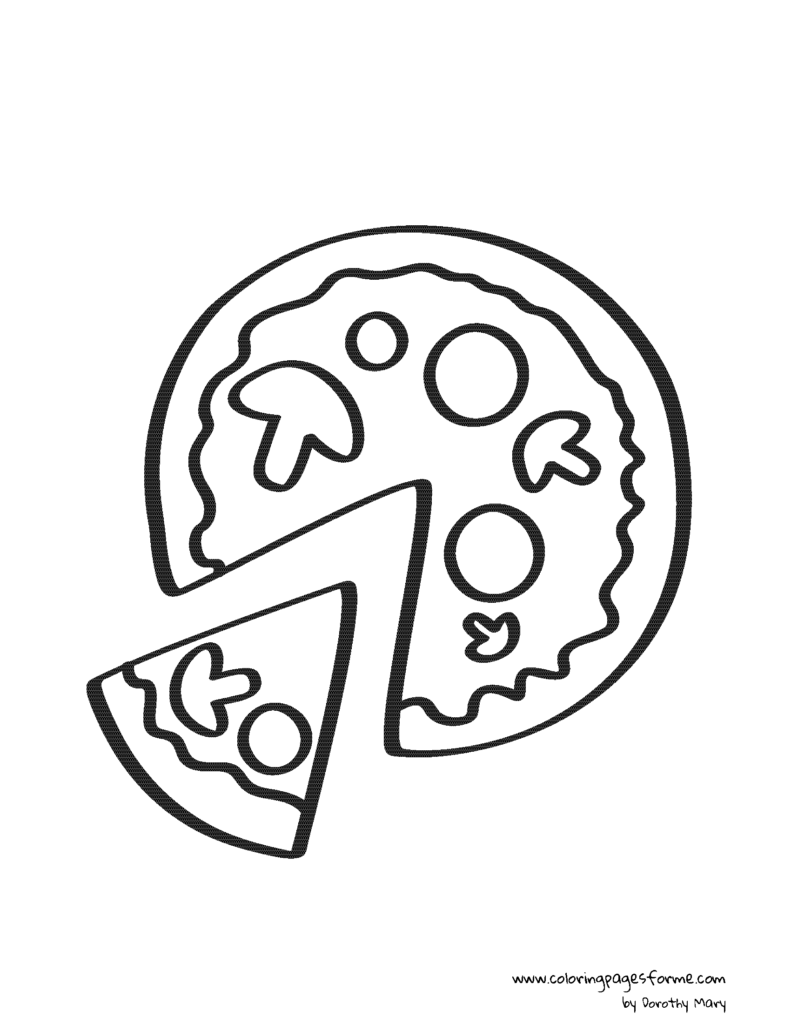 pizza coloring page