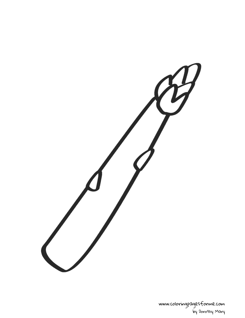 asparagus coloring page