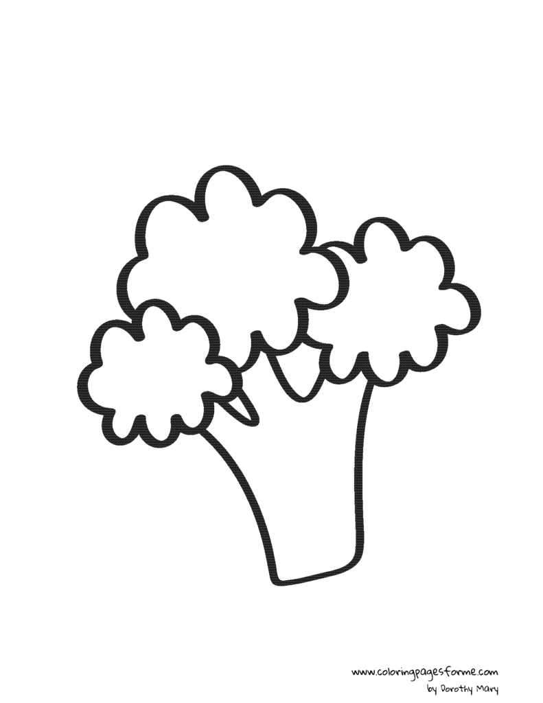 broccoli coloring page