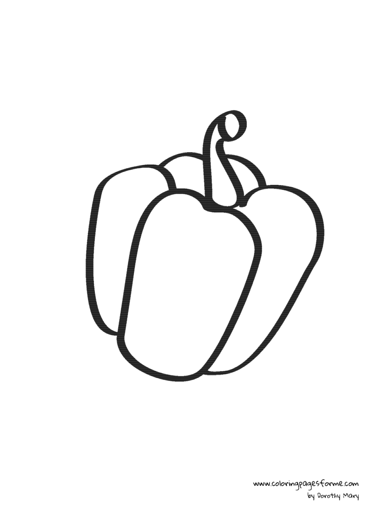 pepper coloring page