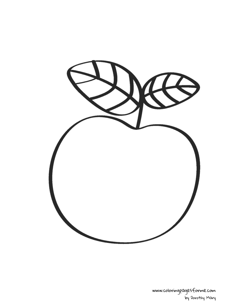 apple coloring page