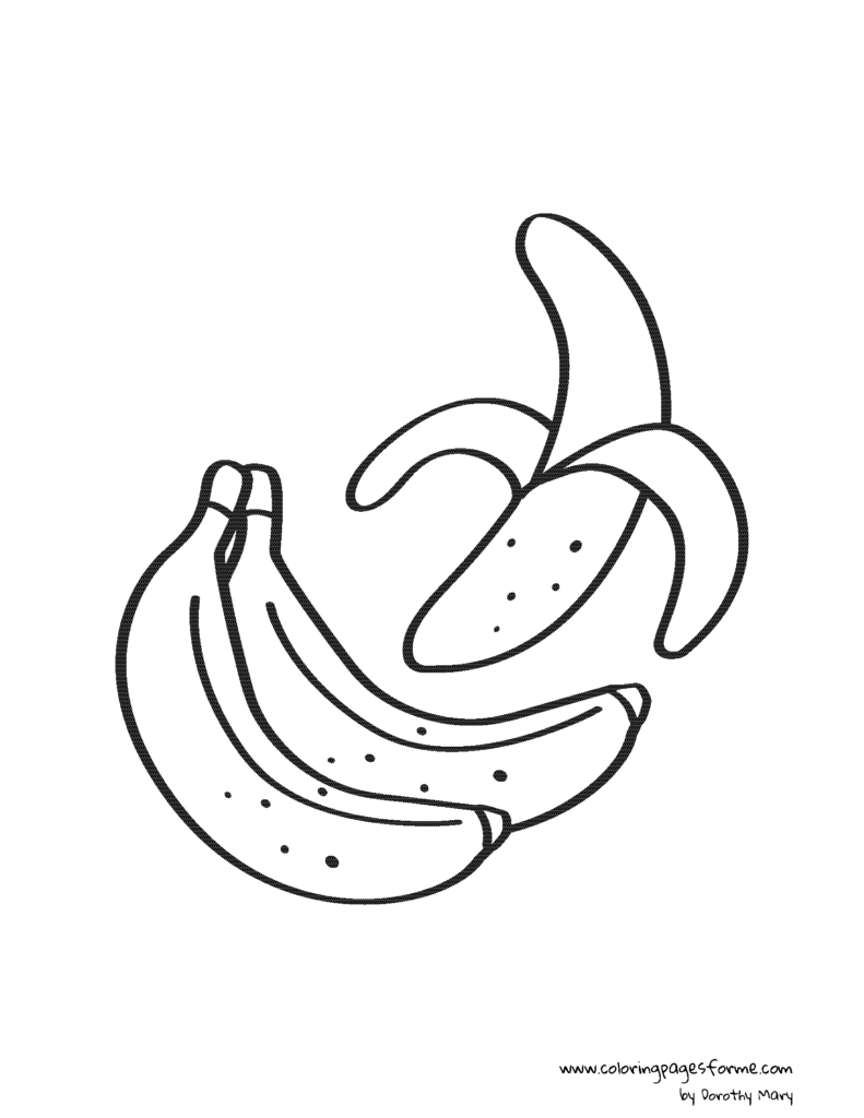 banana coloring page