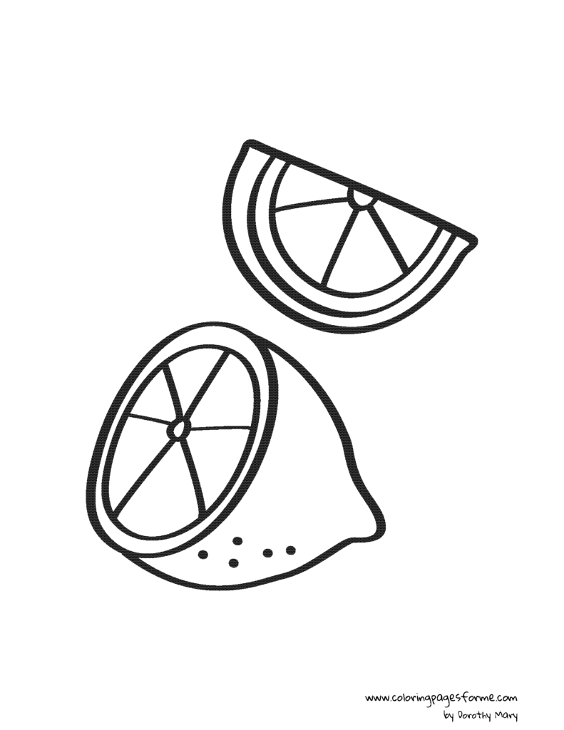 lemon coloring page