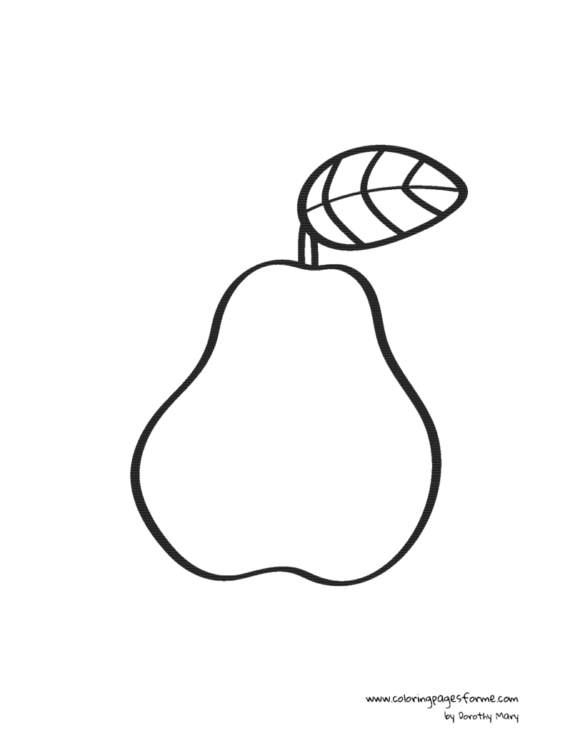 pear coloring page